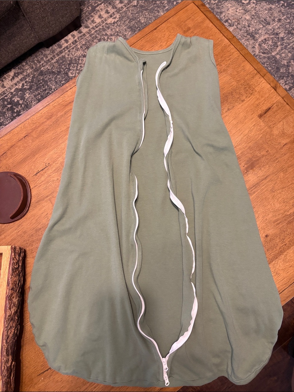 Kids Sleep Sack in Sage Green - Cozy Zippered Wearable Blanket